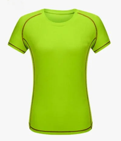 Men and women outdoor climbing quick-drying t-shirt, round neck breathable elastic wicking short-sleeved ultra-light dry clothes - Цвет: woman