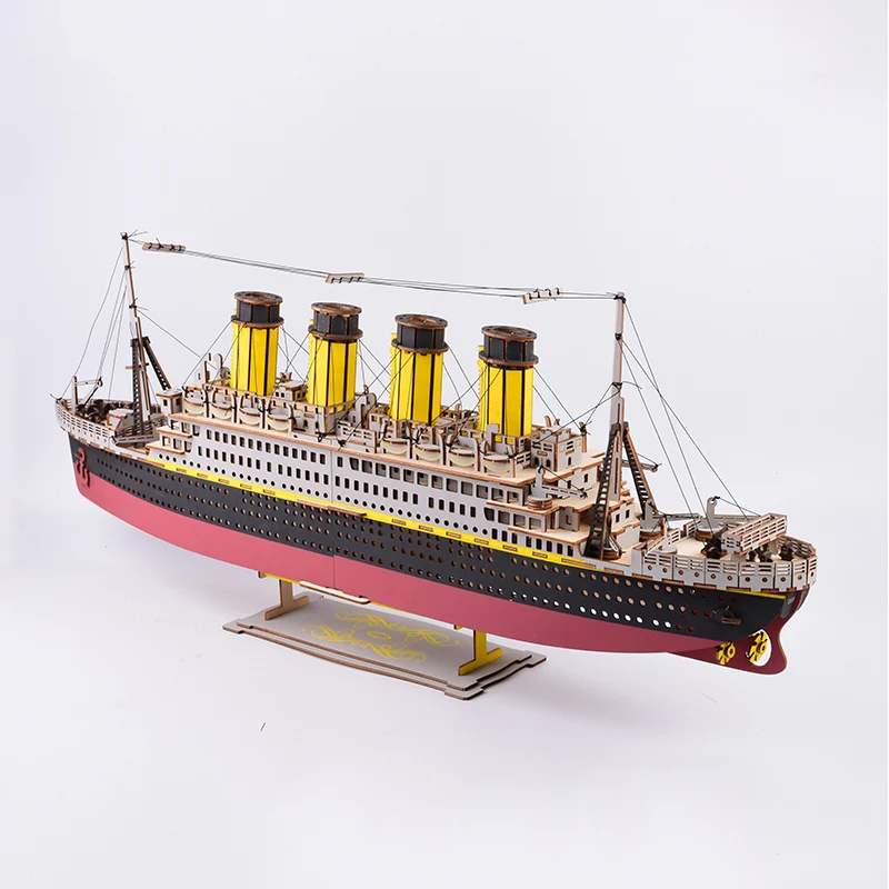 Титаник Деревянный 3D модель обучающие игрушки для детей maquette bateau bois giocattoli maket