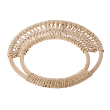 

Hot Sell Wooden Rattan Bag Handle Replacement for DIY Making Purse Handbag Tote