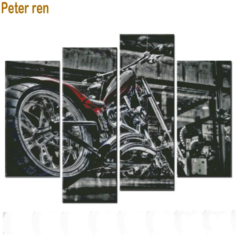 

Peter ren diamond painting cross stitch 5d Round/Square Mosaic Rhinestone Full diamond embroidery 4 combined painti motorcycle
