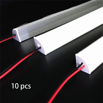 

LED Bar Lights White Warm Cold DC12V 5630 5730 Rigid Strip Tube with V Aluminium Shell + PC Cover 10pcs/lot