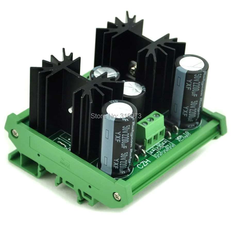 

DIN Rail Mount Positive and Negative +/-15V DC Voltage Regulator Module Board.