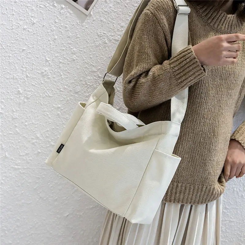 Canvas Solid handbag Shoulder Bag Crossbody Bag for Women 2019 Messenger Bags women's bag bolsa feminina sac a main 30AP0339