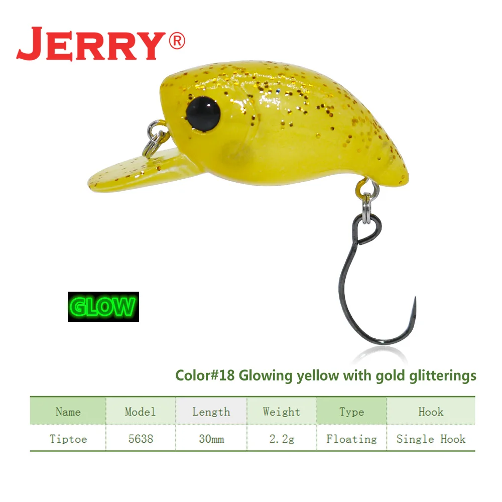 Jerry 3 см область форели микро плавающие воблеры спиннинговые пробки УФ светящиеся цвета озеро окунь речной поток жесткая приманка для рыбалки - Цвет: Glowing yellow