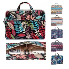 Красный синий лист ноутбук handag мягкая Холщовая Сумка для ноутбука 12 13,3 15 15,6 Компьютерная сумка-слинг рукав для macbook pro