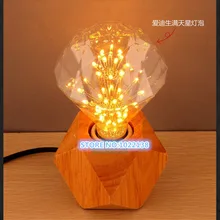 Винтажная настольная лампа с деревянным основанием фасениальный деревянный свет современный промышленный светильник рядом с настольной лампой Union осветительные приборы