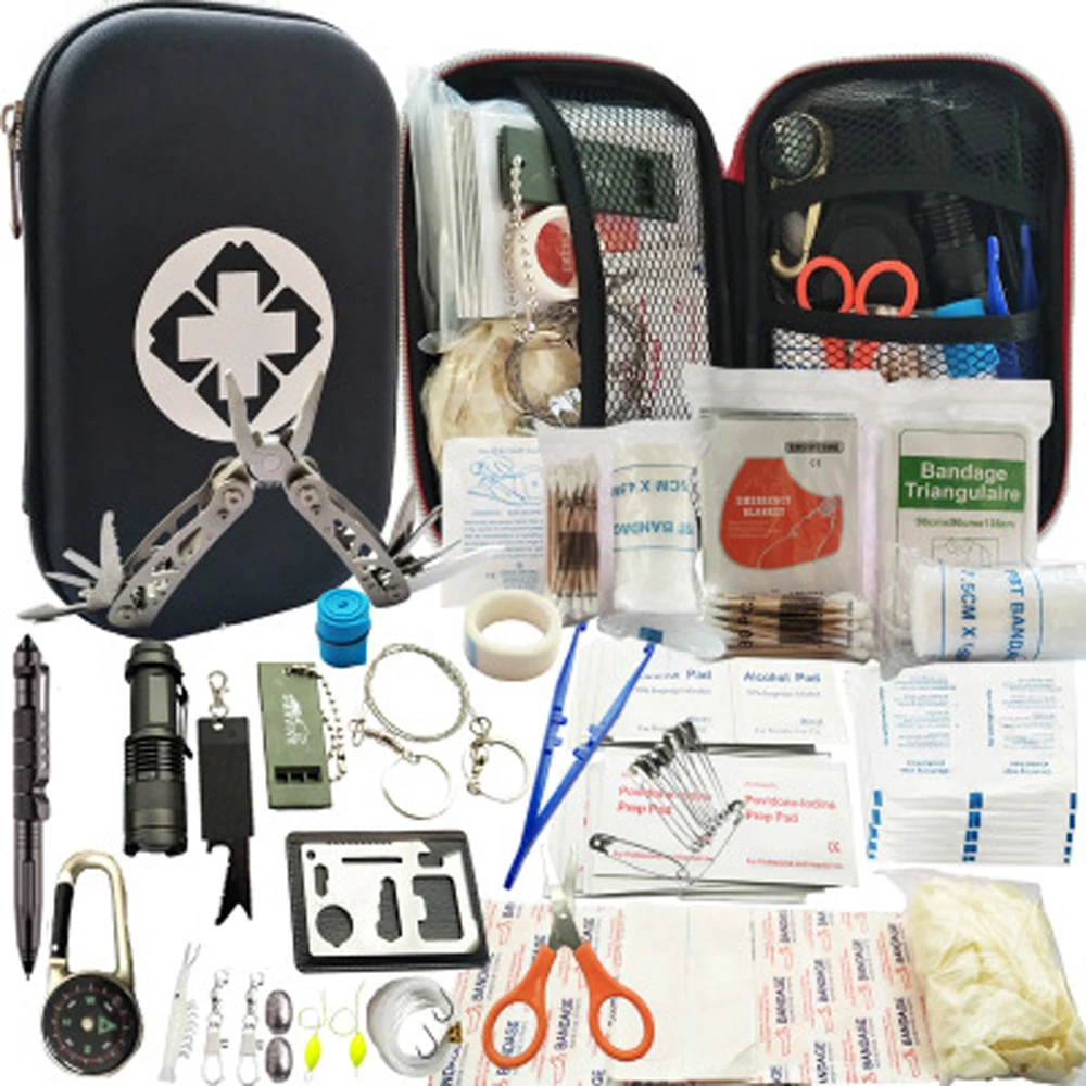 Online 80 in 1 Outdoor survival kit Set Camping Reise Multifunktions Erste hilfe SOS EDC Notfall Liefert Taktische für Jagd werkzeug