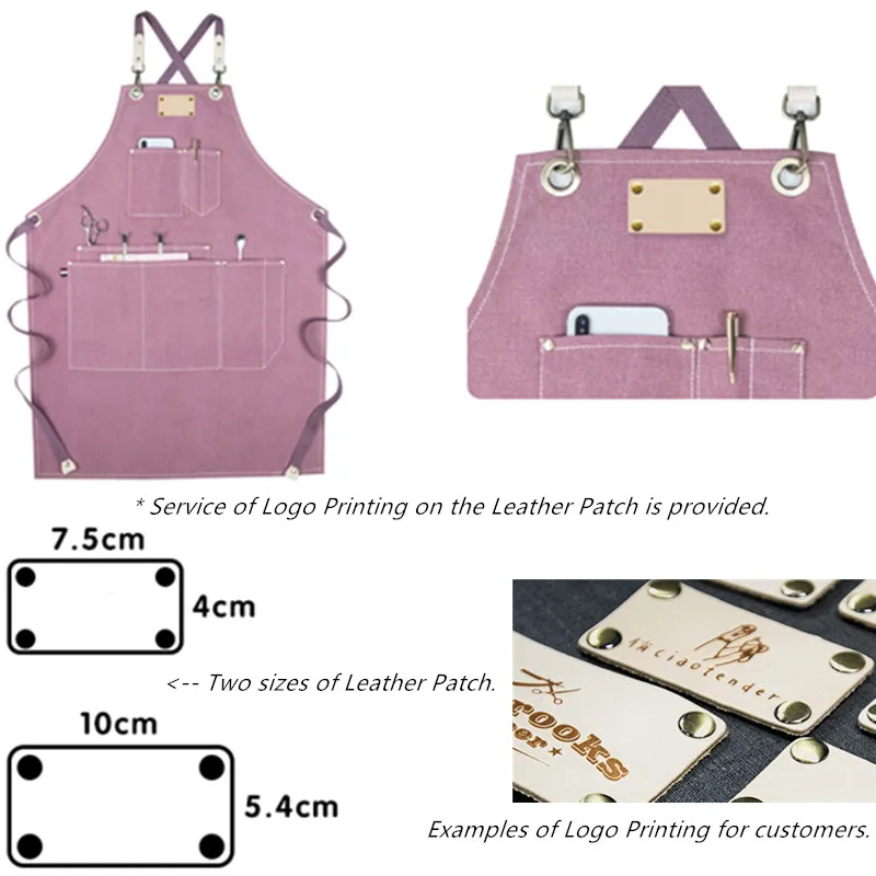Брезентовый фартук с перекрещивающимся хлопковым ремешком бариста бармен Кондитерская форма официанта Парикмахерская флорист садовник рабочая одежда K38