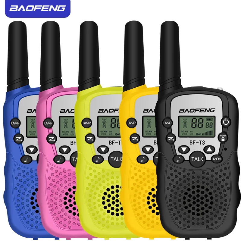 

2PCS Baofeng BF T3 Portable Walkie Talkie Two-way Radio 22 CH 3-10KM Talk Range Interphone For Kids Adults Outdoor Adventure