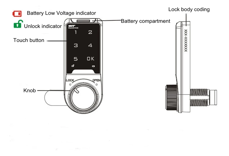 Drawer Combination Lock Touch Keypad Password Cabinet Lock Digital Electronic Security Coded For Locker  7