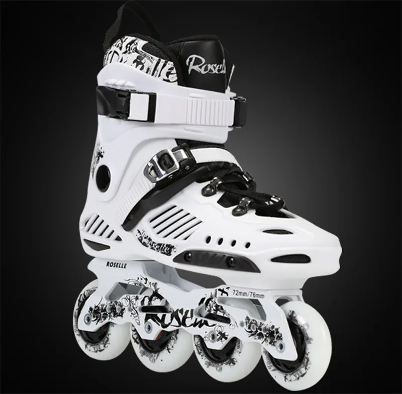 ROSELLE RS3 передовые роликовые коньки обувь для fsk слалом повседневной уличной щетки с 85A прочное колесо для катания на коньках и толстое каркасное основание