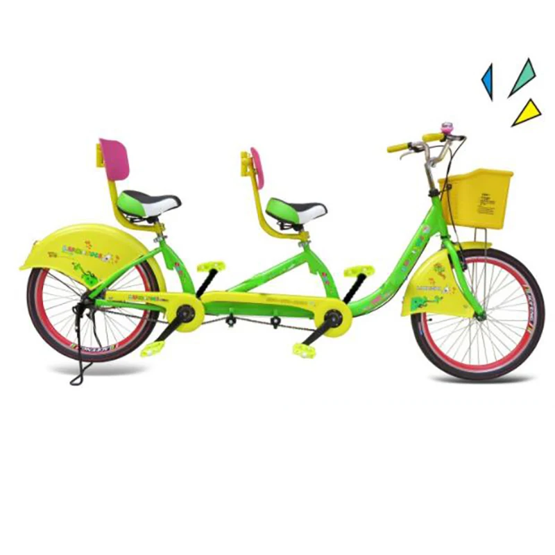 Discount 24-Inch Two-Person Bike Couple Two People Can Ride a Family Of Three Four Rental Sightseeing 1