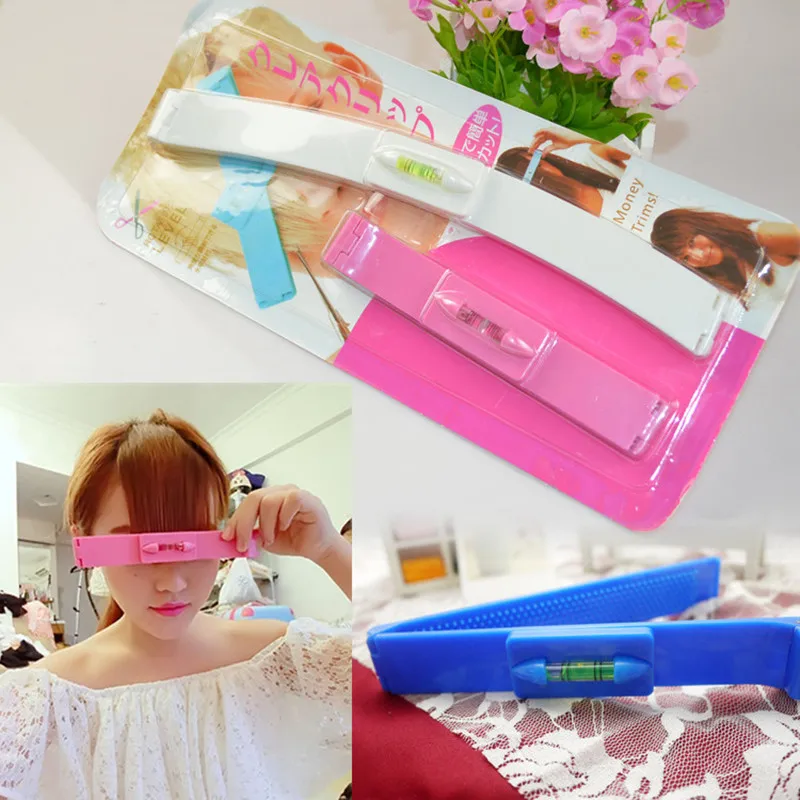 

Hair Bangs Clippers Trimmer Plastic Level Instrument Ruler DIY Hair Clip Accessories Cutting Tools For Lady Girls