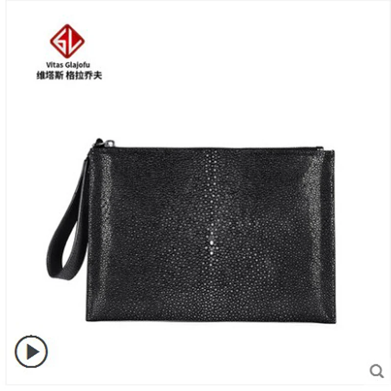 

weitasi Pearl fish skin business envelope clutch bag for men hand bag
