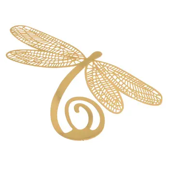 

Bookmark bookmark in form decorated Dragonfly in metal gold for book