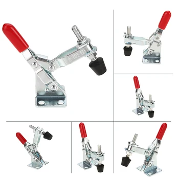 

Metal Horizontal/Vertical Quick Release Hand Tool 60Lbs/110Lbs/198Lbs Antislip Toggle Clamp For Fixing Workpiece Hardware Tool