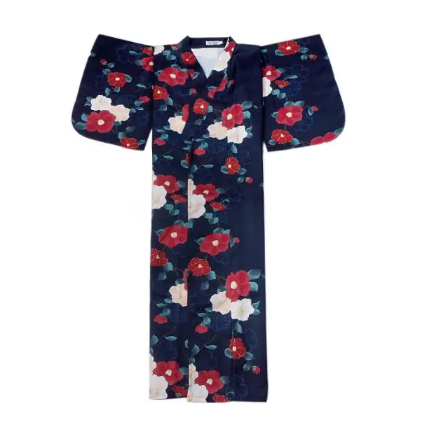 

Japanese Kimono Outer Garment Bathrobe Costume Girl Sweet Dress Japanese Performance Kimono Woman Flower Clothing