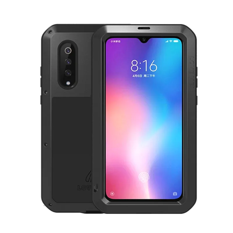 

Metal Shockproof Case Gorilla Glass for Xiaomi Mi 9 Mi9 Aluminum Armor Life Waterproof Full Protectve Rugged Cases for Xiomi Mi9