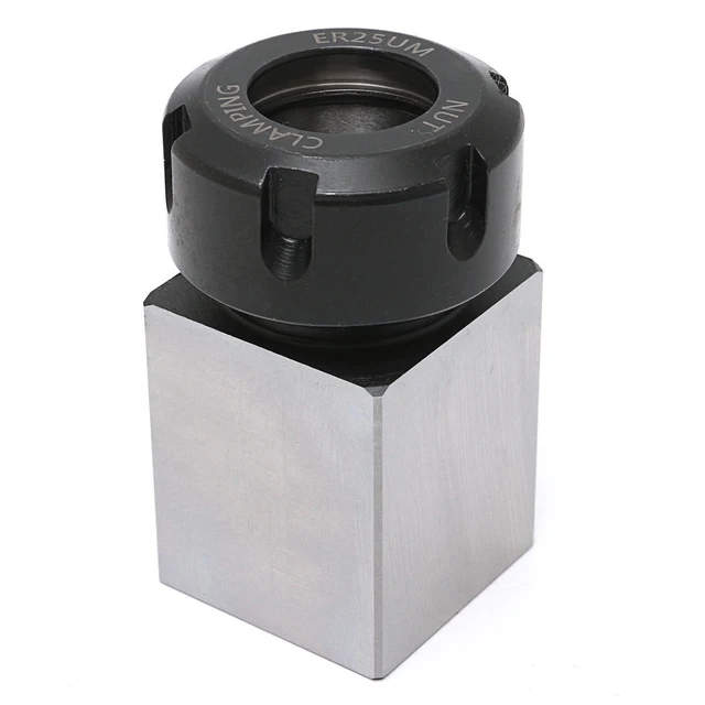 Hard Steel ER-25 Square Collet Chuck Block Holder 3900-5123 with High Hardness For Lathe Engraving Machine 35X65mm