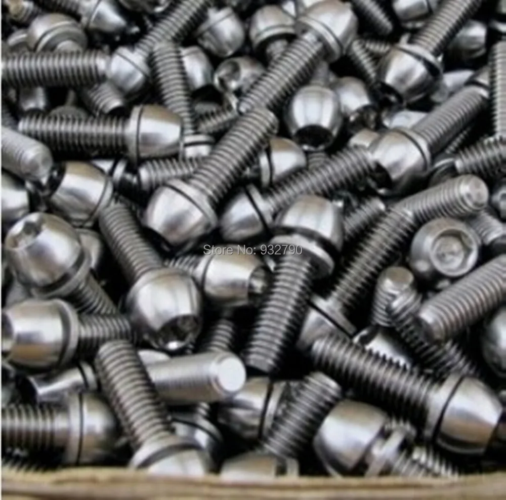 10pcs M6X18mm Ti Titanium Alloy Bike Bicycle Handlebar Bolt Screw Bolts