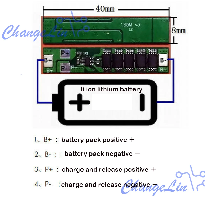 1S 3,7 V литий-ионная Lifepo4 плата защиты батареи одиночный модуль пакеты BMS PCM PCB для 18650 полимера высокий ток 10A