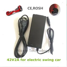 42V 2A Power Adapter PowerFast 3-Prong Inline Connector Battery Charger For Pocket Mod, Sports Mod, and Dirt Quad 42V 2A Power Adapter PowerFast 3-Prong Inline Connector Battery Charger For Pocket Mod, Sports Mod, and Dirt Quad