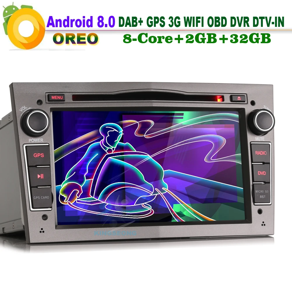 Discount Android 8.0 DAB+ Sat Navi Autoradio WiFi 3G GPS Radio RDS BT USB Bluetooth SD CD TV Car DVD player FOR Opel Corsa Vectra Zafira 0