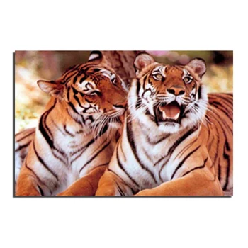 

A pair of tigers 60x40 3D DIY diamond embroidery painting full rhinestone diamond mosaic home decorative needlework