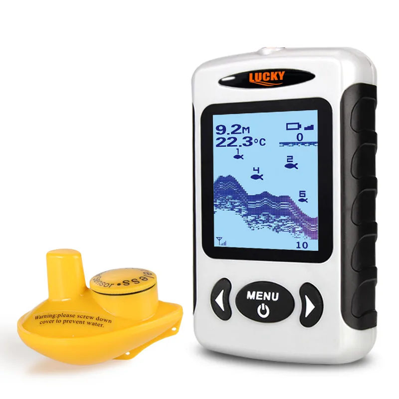 

HLBY-FFW718& FFW718LA Wireless Portable Fish Finder 45M/135FT Sonar Depth Sounder Alarm Ocean River Lake(FFW718)