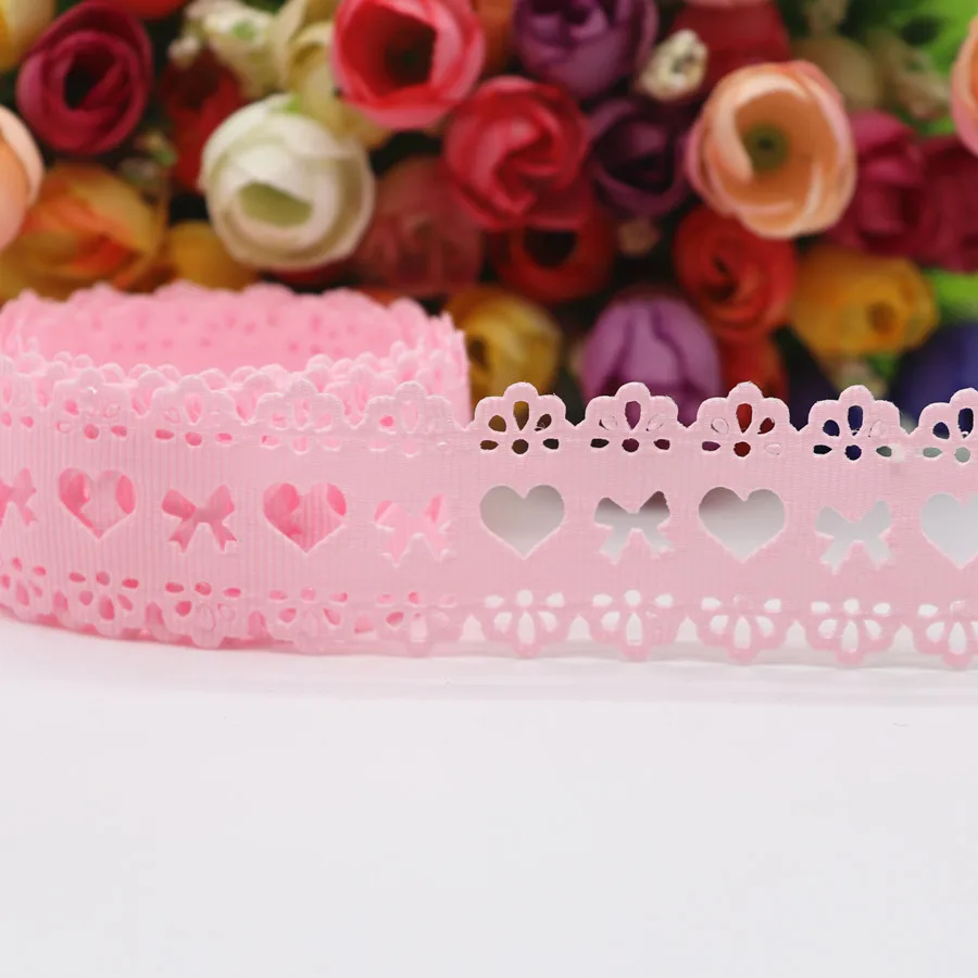 Hollow Lace Grosgrain Ribbon 30MM 5 Yards for Hair Bows DIY Crafts Handmade Accessories ribbon decoration ribbon supplies grosgrain ribbon lace trim ribbon