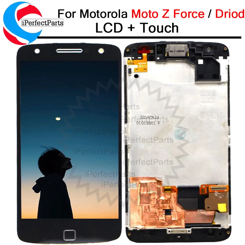 

5.5'' For Motorola Moto Z Force Droid XT1650 LCD Display Touch Screen Digitizer with frame Replacement For Moto Z Force Droid