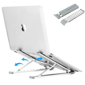 

Portable Folding Laptop Cooling Stand for Macbook Ipad Adjustable Height Base Vertical 10-17 Inch Laptop Notebook Tablet Holder