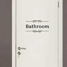 bathroom door Entrance stickers shower room decoration wall decals For Shop Office Home Cafe Hotel