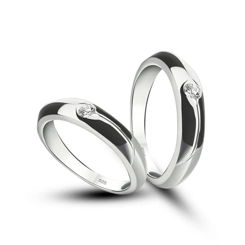 Fashionable woman pure silver ring.Contracted solid 925 silver ring