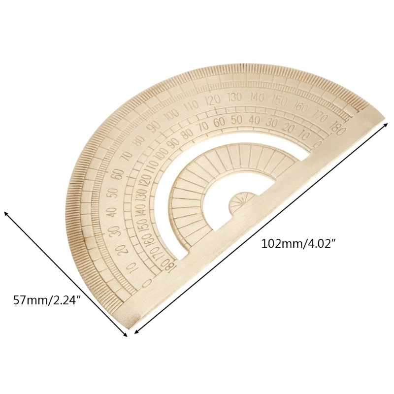 Латунная линейка транспортира инструмент измерения угла Супер Прочный Плотник прозрачная линейка