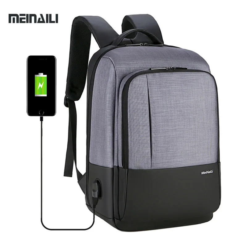 

USB Charging Business Backpack 15.6 Inch Laptop Backpacks Waterproof Notebook Multifunction Travel Bagpack College Bag For Men