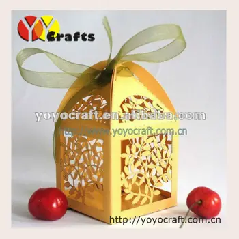 

free shipping! laser cut mini wedding decoration and gift box