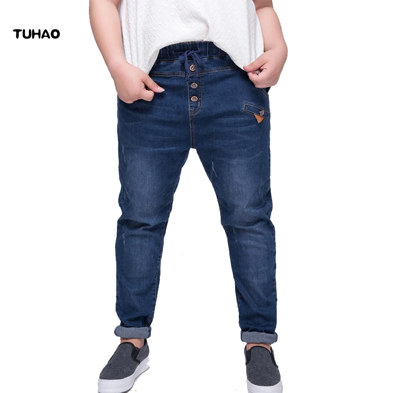 

TUHAO large size 2017 autumn Winter women pants elastic women's high waist stretch Plus size 5XL 6XL 7XL loose pencil pants PT31