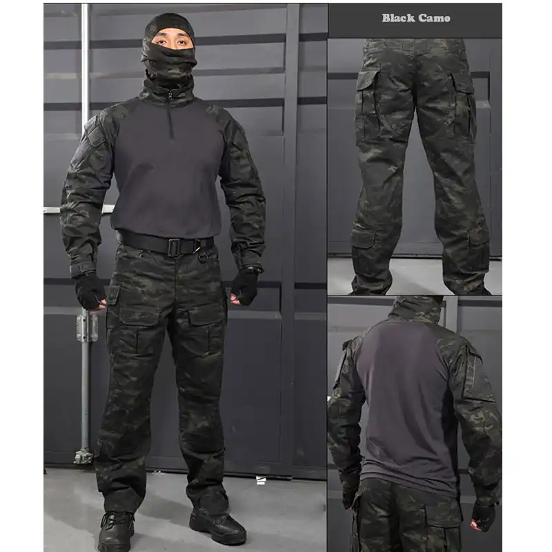 QWERBAM Tactique Militaire Uniforme De Camouflage Airsoft Au Combat /Éprouv/ée Chemises Rapid Assault Chemise /À Manches Longues Bataille Gr/ève Fashion