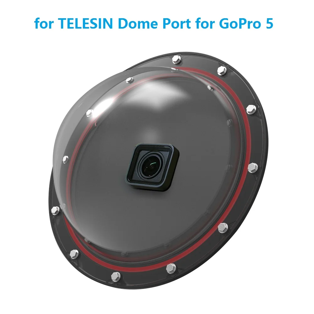 TELESIN 6 дюймов купольный порт Прозрачная крышка Замена для GoPro Hero 5 7 4 3 + Xiaomi Yi 4K DJI Osmo