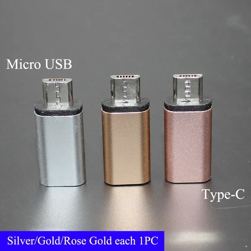 3 шт. для iPhone type-C адаптер для Micro USB/USB 3,0 type C для iPhone/Android кабель для передачи данных адаптер конвертер - Цвет: Type-C to Micro