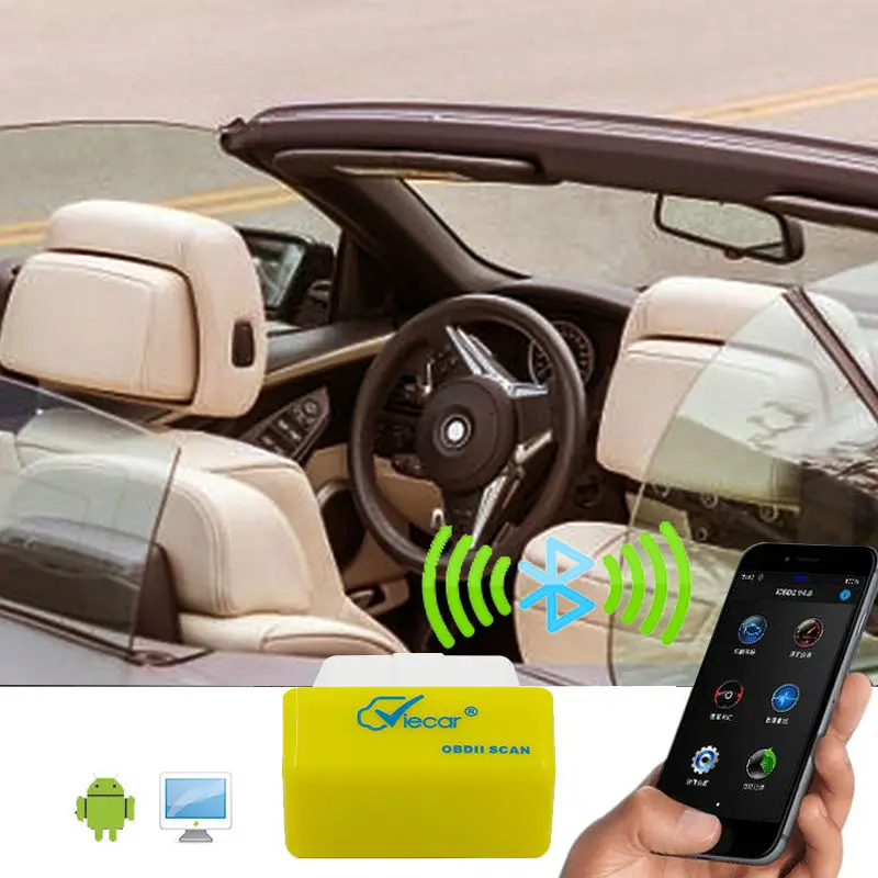 Диагностический сканер Viecar ELM327 V1.5 ELM 327 Bluetooth мини с выключателем питания