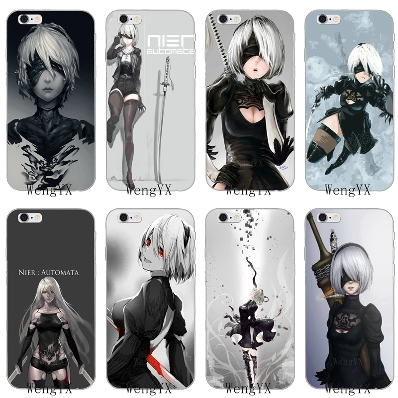 Yorha № 2 Тип b 2B НИР автоматов мягкий чехол для телефона с изображением цветов Xiaomi Mi