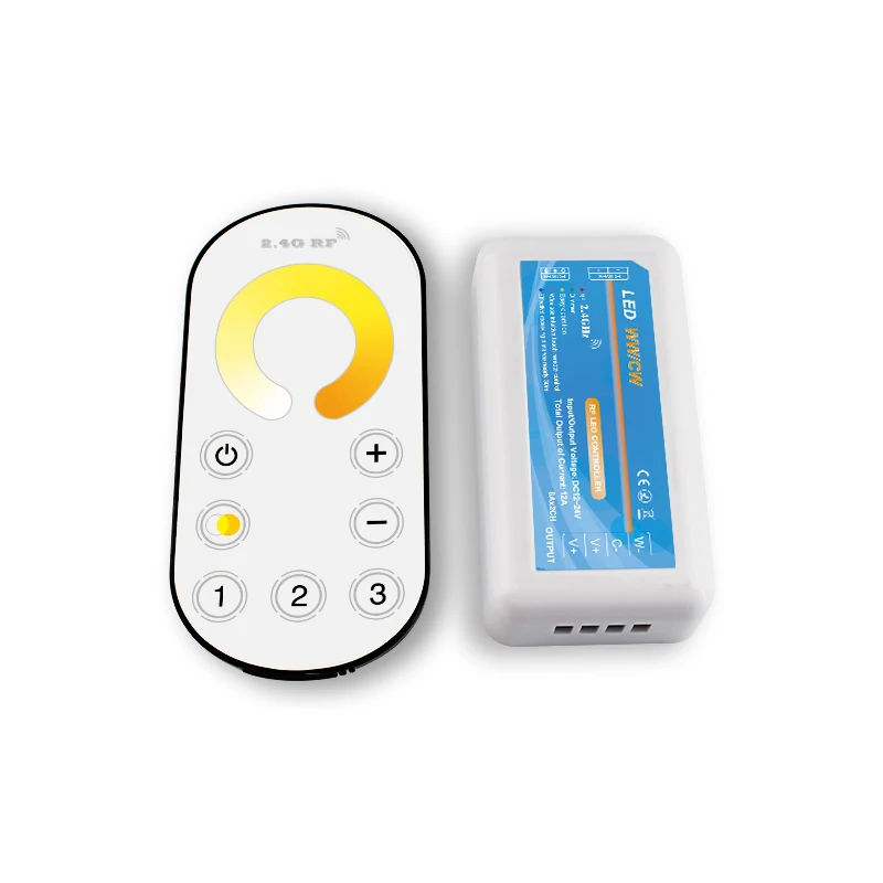 

Ultrathin dc12v 24v led color temperature rf touch switch remote controller dimmer 2.4G 3 Zone remote light control WC/CC adjust