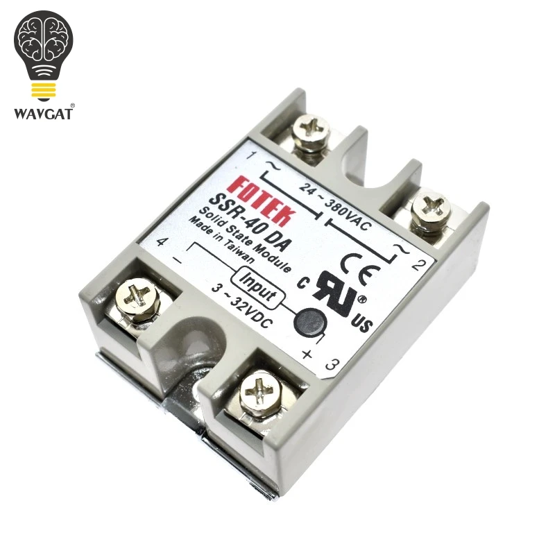 WAVGAT твердотельные реле SSR 10DA 25DA 40DA 10A 25A 40A на самом деле 3 32 В постоянного тока в