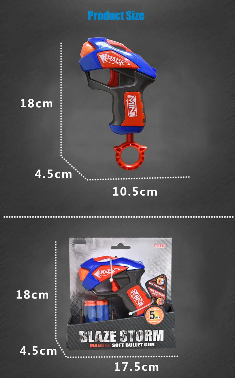 Ручной мягкий пулемет с 4 пулями длинный диапазон безопасности стимул игрушка пистолет Дартс бластер орбиз игрушка мини пистолет детские