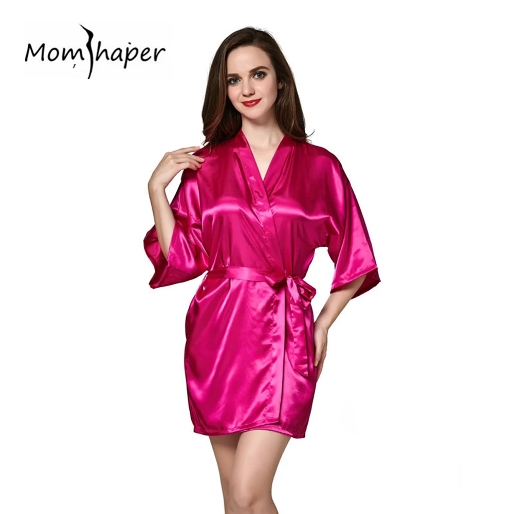 Robe Silk Bridesmaid Bride Robe Sexy Women Short Satin Wedding Kimono Robes Sleepwear Nightgown