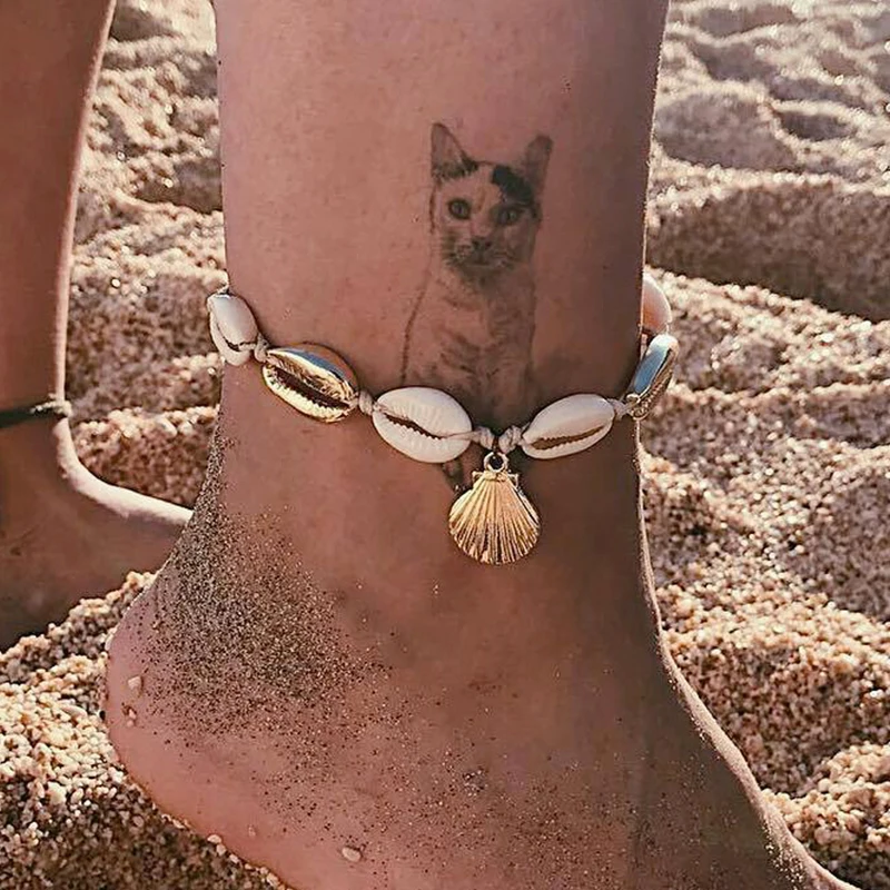 

Miss JQ Alloy Shell Jewelry Anklets for Women Summer Beach Barefoot Ankle Bracelet on the ankle leg Female Bohemian Accessories