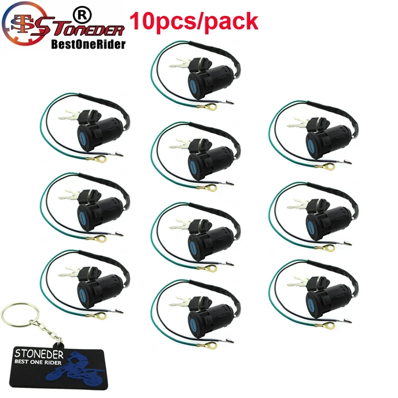 STONEDER 10x2 провода ключ зажигания для 2 ход 47cc 49cc мини грязи карманный велосипед ATV Quad Go kart мото