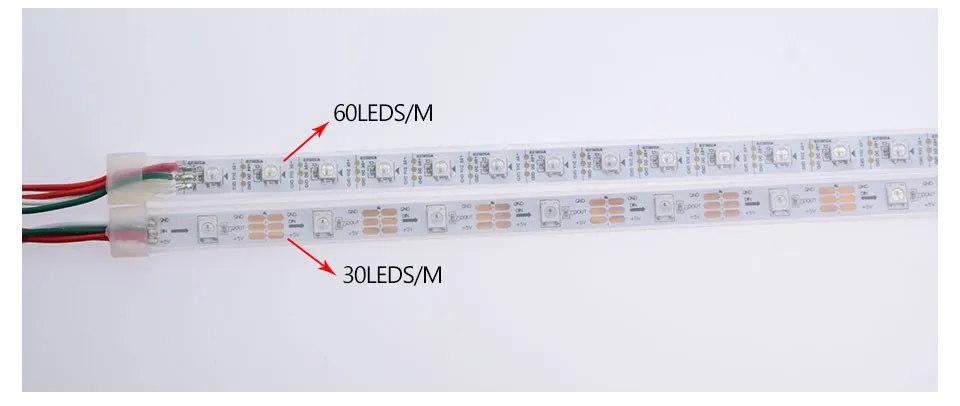 DC 5 V цветной светодиодный RGB полосы WS2812b WS2812 2812 IC IP67) Светодиодная лента с usb-питанием Fita De светодиодная неоновая лампа